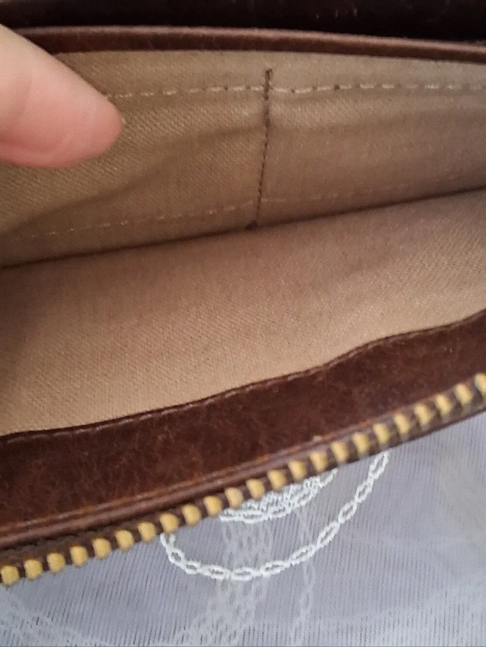 Frye Melissa Leather Zip Around Contential Wallet Dark Brown